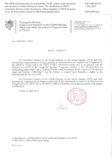 Response by the Delegation of the Czech Republic to the Questionnaire on Participating States’ Policy and/or National Practices and Procedures for the Export of Conventional Arms and Related Technology