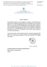 Response by the Delegation of Andorra to the Questionnaire on Participating States’ Policy and/or National Practices and Procedures for the Export of Conventional Arms and Related Technology