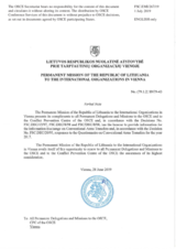 Response by the Delegation of Lithuania to the Questionnaire on Participating States’ Policy and/or National Practices and Procedures for the Export of Conventional Arms and Related Technology Response by the Delegation of Lithuania to the Questionnaire on Participating States’ Policy and/or National Practices and Procedures for the Export of Conventional Arms and Related Technology