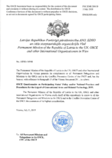 Response by the Delegation of Latvia to the Questionnaire on Participating States’ Policy and/or National Practices and Procedures for the Export of Conventional Arms and Related Technology Response by the Delegation of Latvia to the Questionnaire on Participating States’ Policy and/or National Practices and Procedures for the Export of Conventional Arms and Related Technology