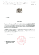 Response by the Delegation of Georgia to the Questionnaire on Participating States’ Policy and/or National Practices and Procedures for the Export of Conventional Arms and Related Technology Response by the Delegation of Georgia to the Questionnaire on Participating States’ Policy and/or National Practices and Procedures for the Export of Conventional Arms and Related Technology