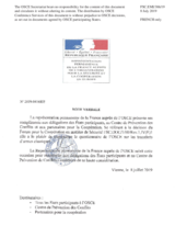 Response by the Delegation of France to the Questionnaire on Participating States’ Policy and/or National Practices and Procedures for the Export of Conventional Arms and Related Technology Response by the Delegation of France to the Questionnaire on Participating States’ Policy and/or National Practices and Procedures for the Export of Conventional Arms and Related Technology
