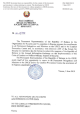 Response by the Delegation of Belarus to the Questionnaire on the Code of Conduct on Politico-Military Aspects of Security