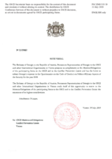 Response by the Delegation of Georgia to the Questionnaire on the Code of Conduct on Politico-Military Aspects of Security