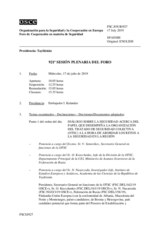 Diario de la 921ª Sesión plenaria del Foro de Cooperación en materia de Seguridad  