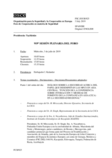 Diario de la 919ª Sesión plenaria del Foro de Cooperación en materia de Seguridad  