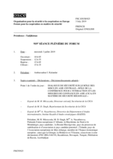 Journal de la 919ème séance plénière du Forum