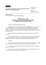 Beschluss Nr. 4/19 des Forums für Sicherheitskooperation