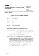 Journal de la 1234ème séance plénière du Conseil