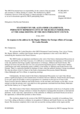 Statement by the Delegation of the Russian Federation in response to the address by the Deputy Minister for Foreign Affairs of Georgia, H.E. Mr. Lasha Darsalia