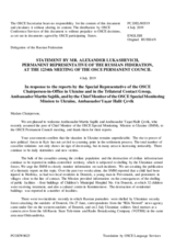 Statement by the Delegation of the Russian Federation in response to the update by Ambassador Martin Sajdik and to the report by Ambassador Yaşar Halit Çevik