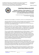 Statement by the Delegation of the United States of America in response to the update by Ambassador Martin Sajdik and to the report by Ambassador Yaşar Halit Çevik