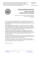 Statement by the Delegation of the United States of America on the release of the 2019 Trafficking in Persons Report by the United States Department of State