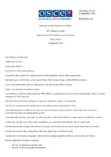 Opening Statement by the OSCE Chairperson-in-Office Miroslav Lajčák  at the 2019 OSCE Asian Conference 