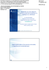 Presentation by Dr. Elena Rovenskaya, Acting Deputy Director General and Acting Deputy CEO