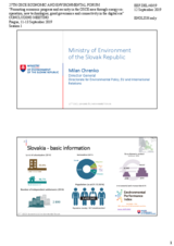 Presentation by Mr. Milan Chrenko, Director General, Section for Environmental Policies, EU and International Relations, Ministry of Environment
