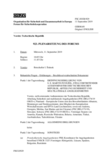 Journal der 923. Plenarsitzung des Forums