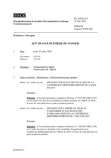 Journal de la 1237ème séance plénière du Conseil