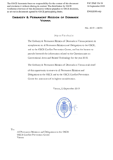 Response by the Delegation of Denmark to the Questionnaire on Participating States’ Policy and/or National Practices and Procedures for the Export of Conventional Arms and Related Technology