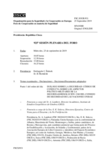 Diario de la 925ª Sesión plenaria del Foro de Cooperación en materia de Seguridad  