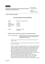 Journal der 925. Plenarsitzung des Forums