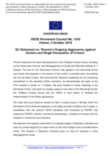 Statement by the Finnish EU Presidency on Russia’s ongoing aggression against Ukraine and illegal occupation of Crimea