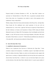 History and development of the Open Skies Treaty