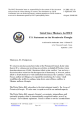 Statement by the Delegation of the United States of America on recent developments on Georgia’s occupied territories