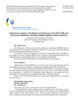 Statement by the Delegation of Ukraine in response to the report by the Director of the Office for Democratic Institutions and Human Rights (ODIHR), Ms. Ingibjörg Sólrún Gísladóttir