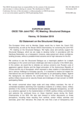 Statement by the Finnish EU Presidency on the report by the Chairperson of the Informal Working Group on the Structured Dialogue