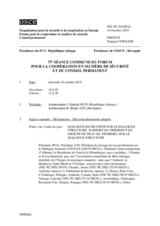 Journal de la 75ème séance commune du Forum pour la coopération en matière de sécurité et du Conseil permanent