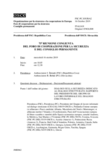 Giornale della 75a Riunione congiunta del Foro di cooperazione per la sicurezza e del Consiglio permanente