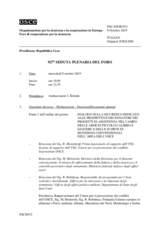 Giornale della 927a Seduta plenaria del Foro di cooperazione per la sicurezza