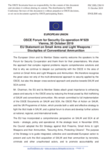 Statement by the Finnish EU Presidency in response to the presentations by Mr. A. McAslan, by Mr. V. Chiveri, by Mr. R. Ernst, and by Mr. C. Prevelakis
