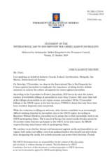 Statement by the Delegation of Norway, also on behalf of Andorra, Canada, Iceland, Liechtenstein, Mongolia, San Marino and Switzerland, on the International Day to End Impunity for Crimes against Journalists