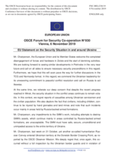 Statement by the Finnish EU Presidency on the situation in and around Ukraine