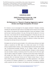 Statement by the Finnish EU Presidency on Russia’s ongoing aggression against Ukraine and illegal occupation of Crimea