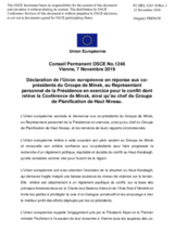 Déclaration de l’Union européenne en réponse aux co-présidents du Groupe de Minsk, au Représentant personnel de la Présidence en exercice pour le conflit dont relève la Conférence de Minsk, ainsi qu’au chef du Groupe de Planification de Haut Niveau