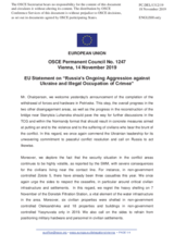 Statement by the Finnish EU Presidency on Russia’s ongoing aggression against Ukraine and illegal occupation of Crimea