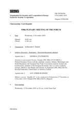 Journal of the 930th Plenary Meeting of the Forum for Security Co-operation