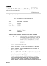 Journal der 929. Plenarsitzung des Forums