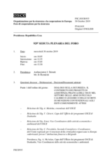 Giornale della 929a Seduta plenaria del Foro di cooperazione per la sicurezza