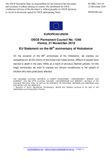 Statement by the Finnish EU Presidency on the 86th anniversary of the Holodomor