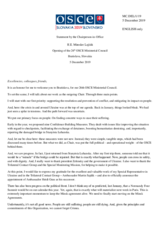 Opening Statement by H.E. Miroslav Lajčák, OSCE Chairperson-in-Office 