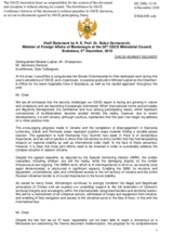 Statement by H.E. Srđan Darmanović, Minister of Foreign Affairs