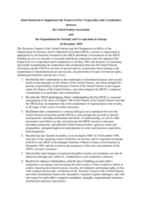 Joint Statement to Supplement the Framework for Cooperation and Coordination  between  the United Nations Secretariat  and  the Organization for Security and Co-operation in Europe