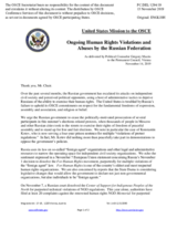 Statement by the Delegation of the United States of America on the ongoing human rights violations in the Russian Federation