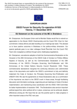 Statement by the Finnish EU Presidency on the outcome of the 2019 Ministerial Council in Bratislava