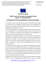 Statement by the Finnish EU Presidency on the outcome of the 2019 Ministerial Council in Bratislava