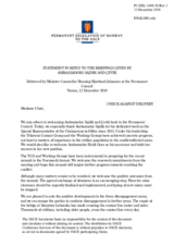 Statement by the Delegation of Norway in response to the update by Ambassador Martin Sajdik and to the report by Ambassador Yaşar Halit Çevik